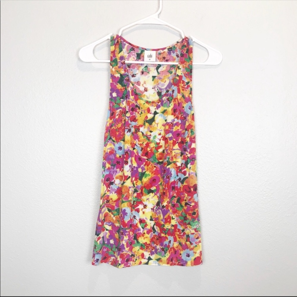 Cabi #5040 Floral Colorful Tank Top XS